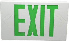 Mule - 1 Face, 5 Watt, White, Polycarbonate, LED, Illuminated Exit Sign - 120/277 VAC, Nickel Cadmium, Universal Mounted, 12 Inch Long x 1-1/2 Inch Wide x 7-1/2 Inch High - All Tool & Supply