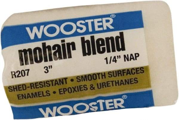 Wooster Brush - 1/4" Nap, 3" Wide Paint Roller Cover - Smooth Texture, Mohair Blend - All Tool & Supply