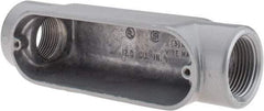 Thomas & Betts - C Body, 1" Trade, IMC, Rigid Aluminum Conduit Body - Oval, 5-15/16" OAL, 11.8 cc Capacity, Gray - All Tool & Supply