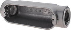 Thomas & Betts - C Body, 1-1/4" Trade, IMC, Rigid Aluminum Conduit Body - Oval, 7-7/8" OAL, 32 cc Capacity, Gray - All Tool & Supply