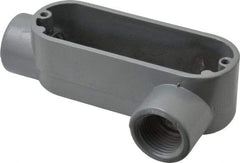 Thomas & Betts - LL Body, 1/2" Trade, IMC, Rigid Aluminum Conduit Body - Oval, 3-1/2" OAL, 4.3 cc Capacity, Gray - All Tool & Supply