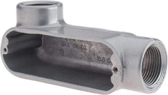 Thomas & Betts - LL Body, 1" Trade, IMC, Rigid Aluminum Conduit Body - Oval, 4-7/8" OAL, 11.8 cc Capacity, Gray - All Tool & Supply