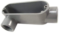 Thomas & Betts - LR Body, 1" Trade, IMC, Rigid Aluminum Conduit Body - Oval, 4-7/8" OAL, 11.8 cc Capacity, Gray - All Tool & Supply