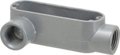 Thomas & Betts - LR Body, 1/2" Trade, IMC, Rigid Aluminum Conduit Body - Oval, 3-1/2" OAL, 4.3 cc Capacity, Gray - All Tool & Supply