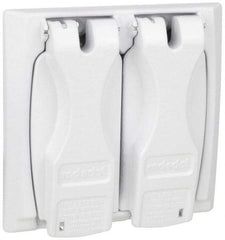 Thomas & Betts - Electrical Outlet Box Zinc Weatherproof Cover - Includes (2) Adapter Plates & Single Receptacle up to 1-9/16" - All Tool & Supply