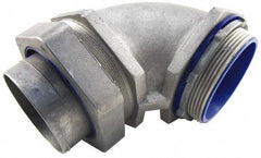 Thomas & Betts - 3-1/2" Trade, Die Cast Zinc Compression Angled FMC & Liquidtight Conduit Connector - Partially Insulated - All Tool & Supply