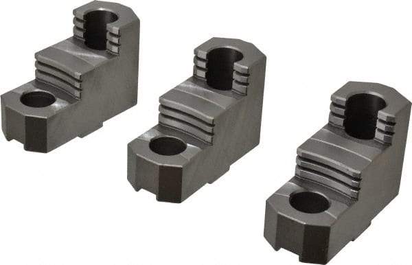 Buck Chuck Company - 10" Max Chuck Diam Compatibility, Steel Tongue & Groove Hard Lathe Top Jaws - 2" High - All Tool & Supply