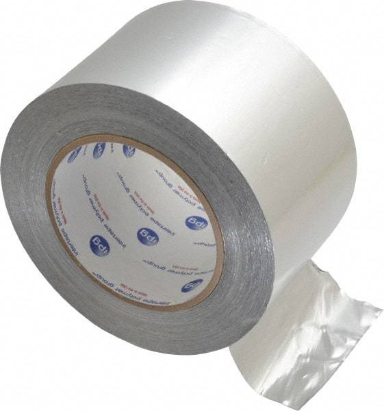 Intertape - 3" x 60 Yds Silver Foil Tape - 5 mil, Acrylic Adhesive, Aluminum Foil Backing, 28 Lb/ln Tensile Strength, -29.2°F to 325°F, Series ALF300 - All Tool & Supply