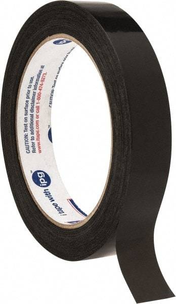 Intertape - 3/4" x 60 Yd Black Rubber Adhesive Strapping Tape - Polypropylene Film Backing, 2.7 mil Thick, 95 Lb Tensile Strength, Series 197 - All Tool & Supply