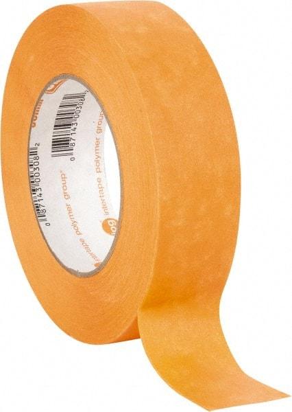 Intertape - 1-1/2" Wide x 60 Yd Long Orange Paper Masking Tape - Series Orange Mask, 7.3 mil Thick, 23 In/Lb Tensile Strength - All Tool & Supply