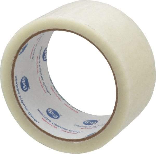 Intertape - 2" x 55 Yd Clear Rubber Adhesive Sealing Tape - Polypropylene Film Backing, 1.85 mil Thick, 27 Lb Tensile Strength, Series 7100 - All Tool & Supply