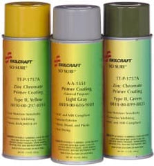 Ability One - Primers; Type: Aerosol Primer ; Color: Green ; Color Family: Green ; Finish: Flat ; Quick-Drying: Yes ; Tack-free Dry Time (Minutes): 30 - Exact Industrial Supply