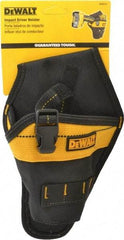 DeWALT - 1 Pocket Drill/Impact Driver Holster - Ballistic Polyester, Black & Yellow, 6" Wide x 9" High - All Tool & Supply