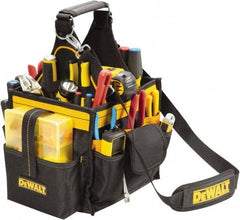 DeWALT - 23 Pocket Black & Yellow Polyester Tool Bag - 10-1/2" Wide x 8-1/2" Deep x 10" High - All Tool & Supply