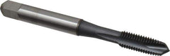 Accupro - 1/4-28 UNF, 3 Flute, TiCN Finish, Powdered Metal Spiral Point Tap - Plug Chamfer, Right Hand Thread, 2-1/2" OAL, 3B Class of Fit - Exact Industrial Supply