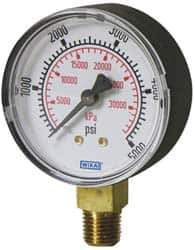 Wika - 2-1/2" Dial, 1/4 Thread, 30-0-60 Scale Range, Pressure Gauge - Lower Connection Mount, Accurate to 3-2-3% of Scale - All Tool & Supply