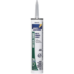 White Lightning - 10 oz Cartridge White Butyl Rubber Caulk - -40 to 180°F Operating Temp, 24 to 48 hr Full Cure Time - All Tool & Supply