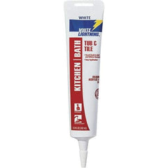 White Lightning - 5.5 oz Cartridge White Acrylic & Silicone Hybrid Caulk - 180°F Max Operating Temp - All Tool & Supply