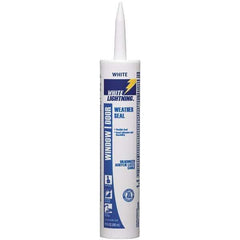 White Lightning - 10 oz Cartridge White Acrylic & Silicone Hybrid Caulk - -30 to 180°F Operating Temp, 12 min Tack Free Dry Time, Series 30060 - All Tool & Supply