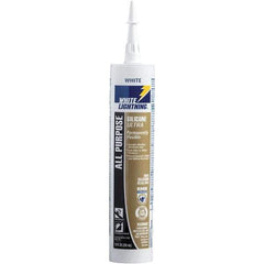 White Lightning - 10 oz Cartridge White RTV Silicone Caulk - 150°F Max Operating Temp - All Tool & Supply