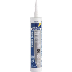 White Lightning - 10 oz Cartridge White RTV Silicone Joint Sealant - -80 to 450°F Operating Temp, 30 min Tack Free Dry Time, 24 hr Full Cure Time - All Tool & Supply