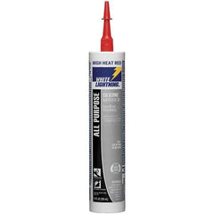 White Lightning - 10 oz Cartridge Red RTV Silicone Joint Sealant - -80 to 400°F Operating Temp, 30 min Tack Free Dry Time, 24 hr Full Cure Time - All Tool & Supply