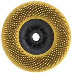 3M - 4-1/2" 80 Grit Ceramic Straight Disc Brush - Medium Grade, Threaded Hole Connector, 3/4" Trim Length, 5/8-11 Threaded Arbor Hole - All Tool & Supply