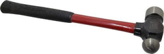 Proto - 2 Lb Head Ball Pein Hammer - Fiberglass Handle, 1-1/4" Face Diam, 15-1/4" OAL, Fiberglass with Cushion Grip - All Tool & Supply