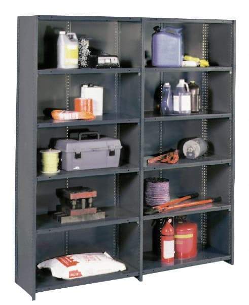 Value Collection - 6 Shelf, 500 Lb. Capacity, Closed Shelving Add-On Unit - 48 Inch Wide x 18 Inch Deep x 85 Inch High, Gray - All Tool & Supply