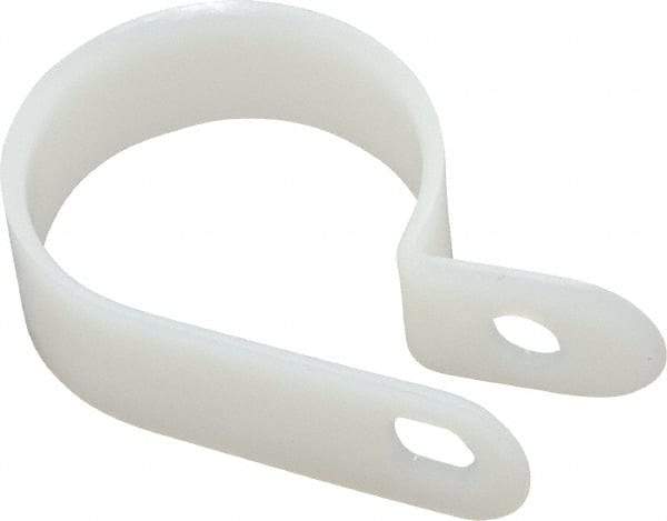 Value Collection - 27.28mm Bundle Diam, 0.181" Hole, Nylon Clamp - White - All Tool & Supply