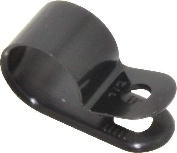 Value Collection - 13.8mm Bundle Diam, 0.181" Hole, Nylon Clamp - Black - All Tool & Supply