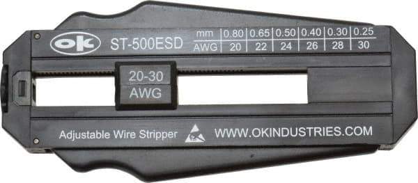 Jonard Tools - 30 to 20 AWG Capacity Precision Wire Stripper - ESD Safe Polycarbonate Handle - All Tool & Supply