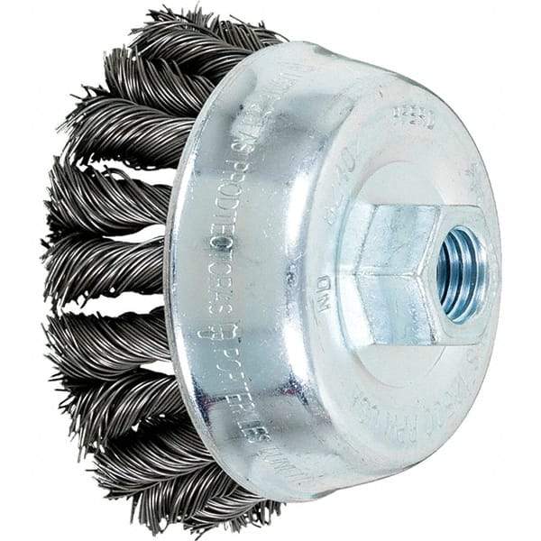 PFERD - Knotted Wire Cup Brush - 3-1/2X.02X5/8-11 COMBITWIST CS KNTCUP BRSH - All Tool & Supply