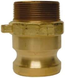 EVER-TITE Coupling Products - 2-1/2" Brass Cam & Groove Suction & Discharge Hose Male Adapter Male NPT Thread - Part F, 2-1/2" Thread, 250 Max psi - All Tool & Supply