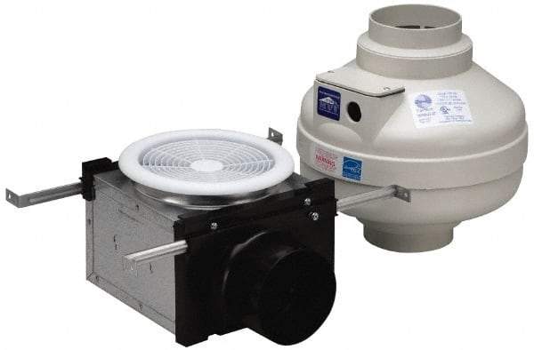 Fantech - 4" Blade, Direct Drive, 0.027 hp, 100 CFM, Totally Enclosed Exhaust Fan - 5-5/16" Opening Height x 7-3/16" Opening Width, 7-3/16" Deep, 5/16" Projection, 115 Volt, Single Phase - All Tool & Supply