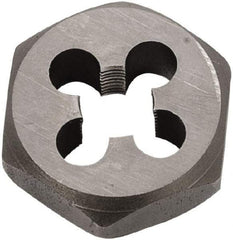 Union Butterfield - 9/16-12 UNC Thread, 1-1/16" Hex, Right Hand Thread, Hex Rethreading Die - Chromium Steel, 1/2" Thick, Series 2025 - Exact Industrial Supply