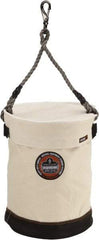 Ergodyne - 1 Pocket White Canvas Bucket Tool Organizer - 12-1/2" Wide x 12-1/2" Deep x 17" High - All Tool & Supply