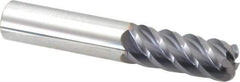 Niagara Cutter - 1/2", 5 Flute, Single End, Solid Carbide, 1/8" Corner Radius End Mill - 3" OAL, 45° Helix, Right Hand Flute, 1-1/4" LOC, Right Hand Cut - All Tool & Supply