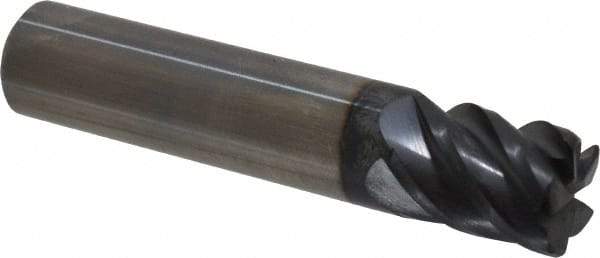 Niagara Cutter - 1/2", 5 Flute, Single End, Solid Carbide, 0.045" Corner Radius End Mill - 2-1/2" OAL, 45° Helix, Right Hand Flute, 5/8" LOC, Right Hand Cut - All Tool & Supply