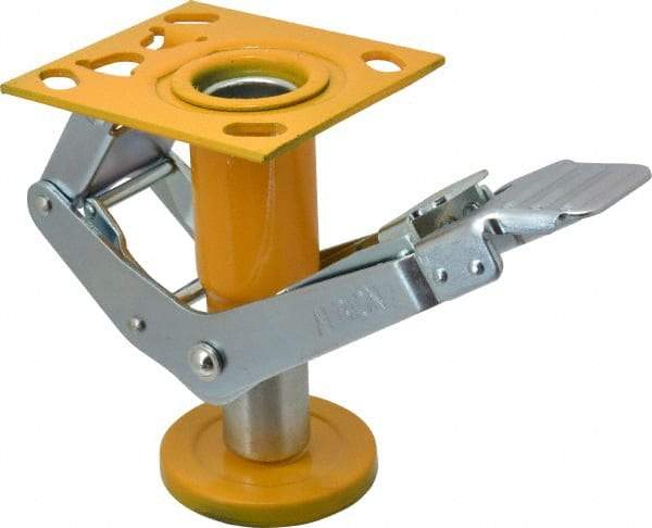 Albion - 7-1/2" Mounting Height, Position Floor Lock for 6" Diam Caster Wheels - 1-1/2" Retracted Clearance - All Tool & Supply