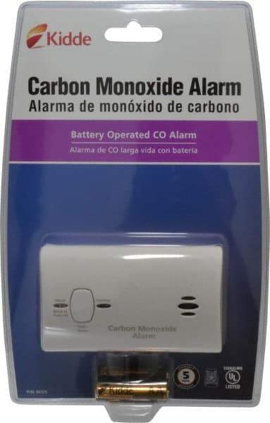 Kidde - CO Alarm - 85 dB Decibel Rating, AA Battery Included, Wall or Ceiling Mount, Electrochemical Sensor - All Tool & Supply