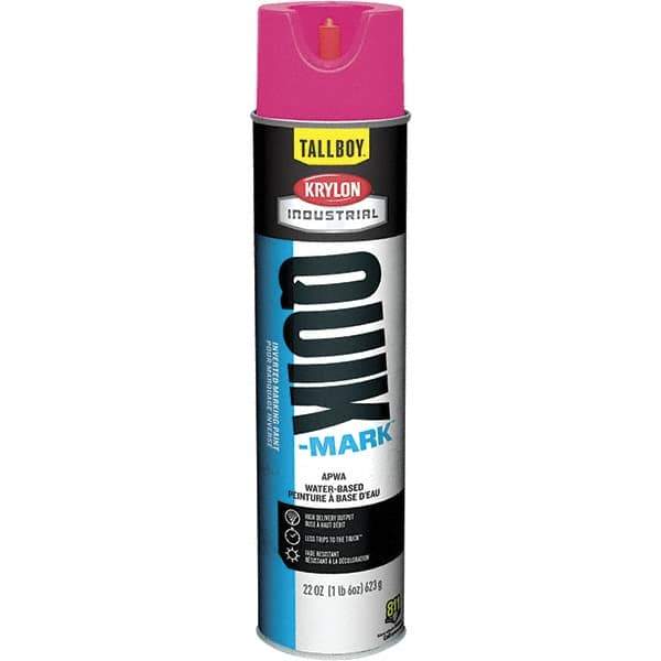 Krylon - 25 fl oz Pink Marking Paint - 35 to 71 Sq Ft Coverage, Water-Based Formula - All Tool & Supply