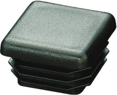 Caplugs - Square Finishing Plug for 8 to 14 Gauge Panels, for 2-3/4" Tube Diam - 0.73" Deep, Low-Density Polyethylene, Black - All Tool & Supply