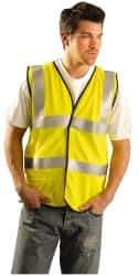 OccuNomix - Size 2XL Flame Resistant/Retardant Yellow Solid General Purpose Vest - 48 to 50" Chest, ANSI 107-2015, ASTM F1506, ATPV=5.1 cal/Sq cm, NFPA 70E/HRC=1, Hook & Loop Closure, 1 Pocket, Modacrylic/Aramid Blend - All Tool & Supply