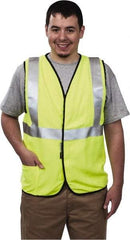 OccuNomix - Size L Flame Resistant/Retardant Yellow Solid General Purpose Vest - 40 to 42" Chest, ANSI 107-2015, ASTM F1506, ATPV=5.4 cal/Sq cm, NFPA 70E/HRC=1, Hook & Loop Closure, 1 Pocket, Modacrylic/Aramid Blend - All Tool & Supply