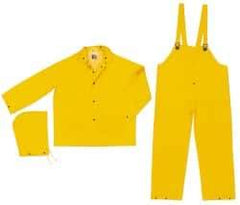 MCR Safety - Size 5XL, Yellow, Rain Three Piece Suit - Detachable Hood - All Tool & Supply