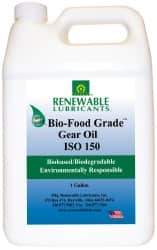 Renewable Lubricants - 1 Gal Bottle, Mineral Gear Oil - 6°F to 250°F, 131 St Viscosity at 40°C, 20 St Viscosity at 100°C, ISO 150 - All Tool & Supply