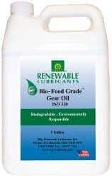 Renewable Lubricants - 1 Gal Bottle, Mineral Gear Oil - 24°F to 518°F, 252 St Viscosity at 40°C, 34 St Viscosity at 100°C, ISO 320 - All Tool & Supply