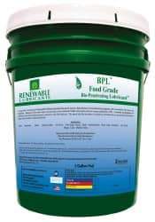 Renewable Lubricants - 5 Gal Pail Thin Oily Film Penetrant/Lubricant - 0°F to 280°F, Food Grade - All Tool & Supply