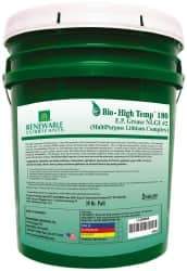 Renewable Lubricants - 35 Lb Pail Biobased Extreme Pressure Grease - Green, Extreme Pressure & High Temperature, 285°F Max Temp, NLGIG 2, - All Tool & Supply